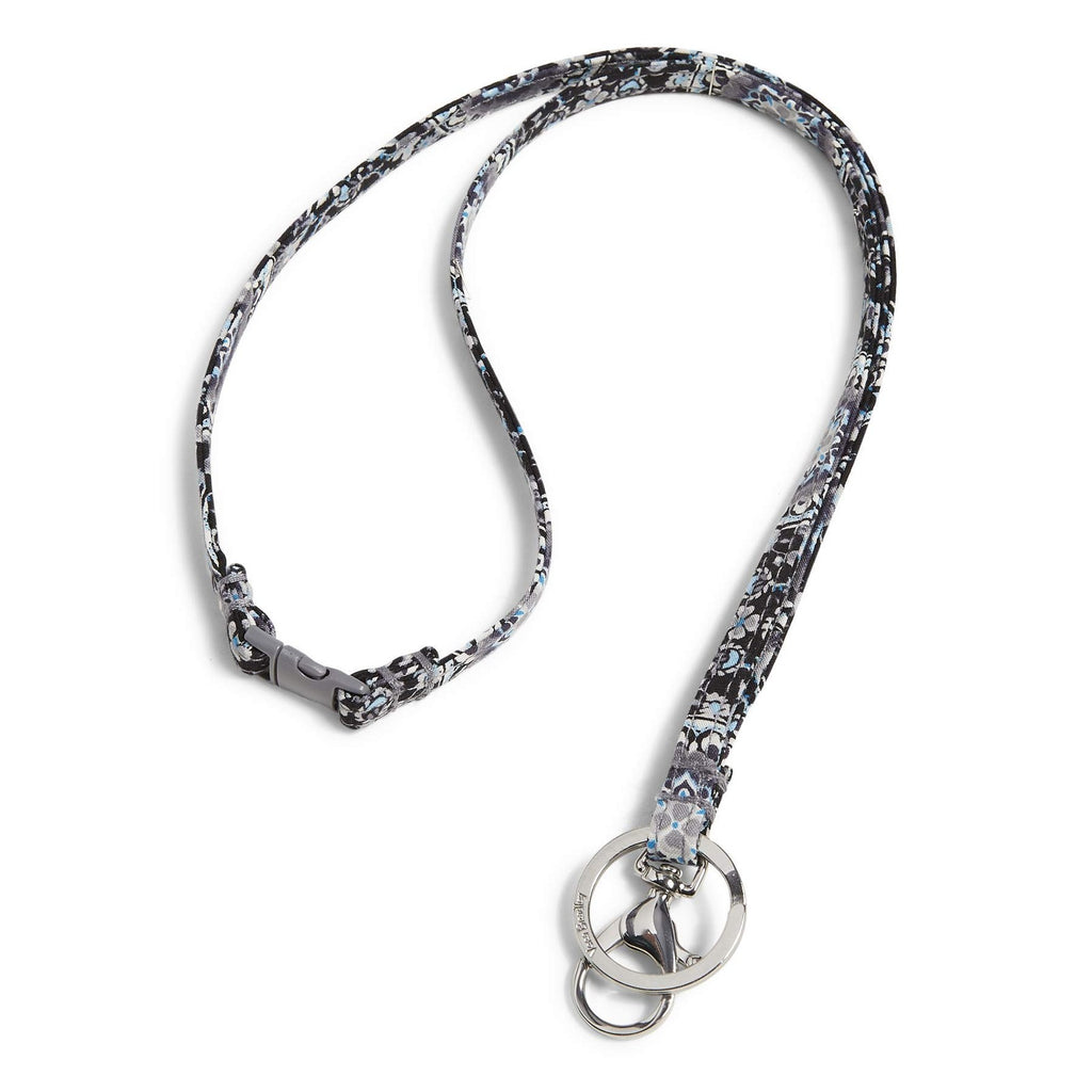 Vera Bradley Cotton Breakaway Lanyard Charcoal Medallion One Size
