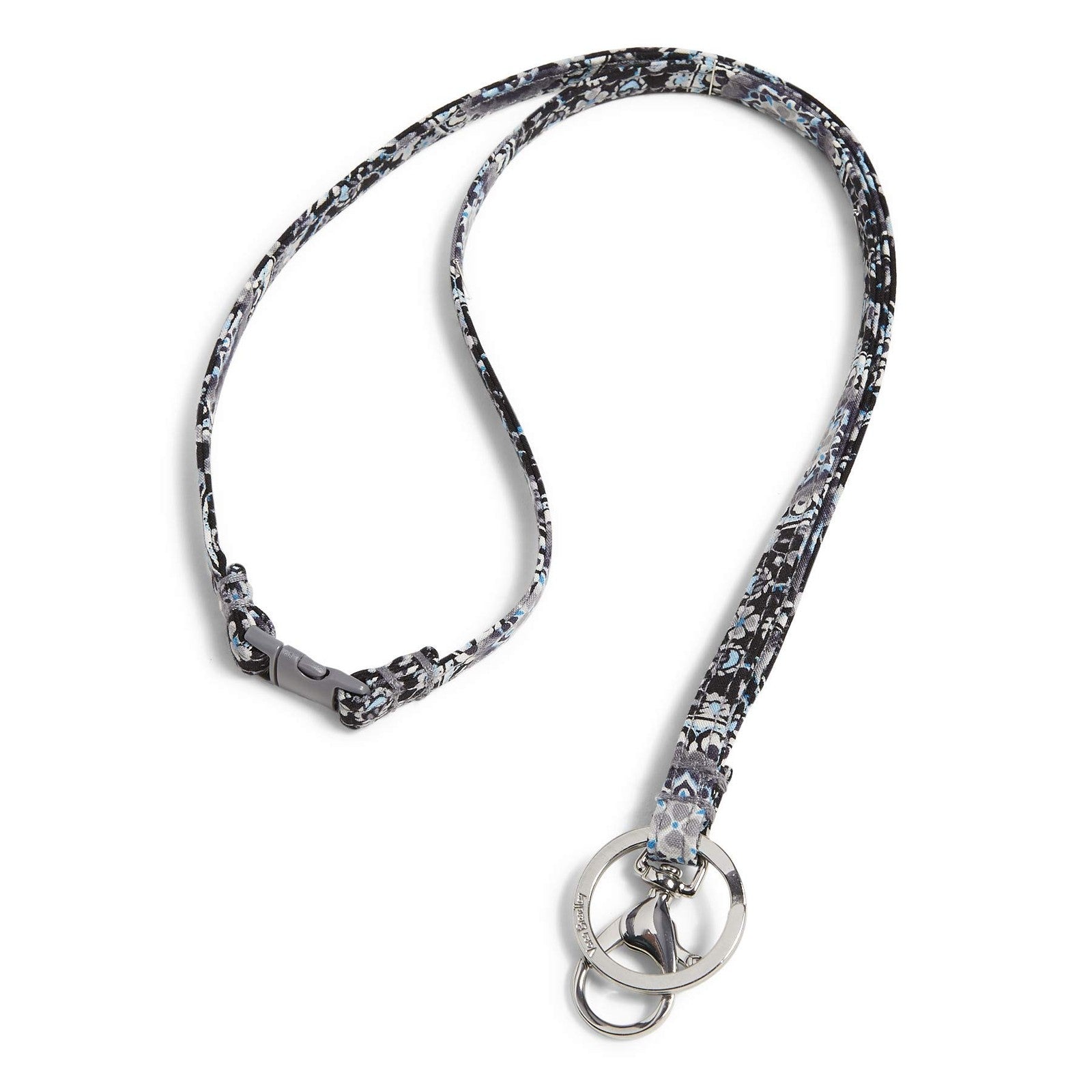 Vera Bradley Cotton Breakaway Lanyard Charcoal Medallion One Size