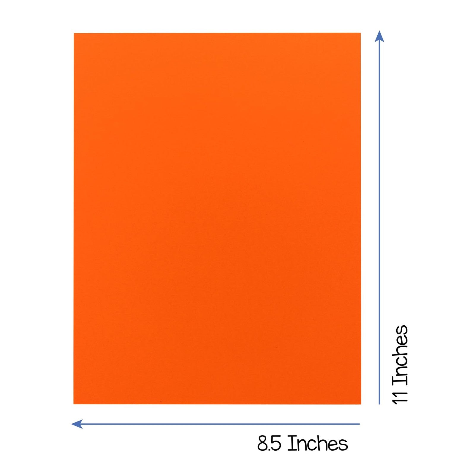 Vibrant Dark Orange Paper 8.5x11 In, 24 lb, 90 Sheets, Fade-Resistant