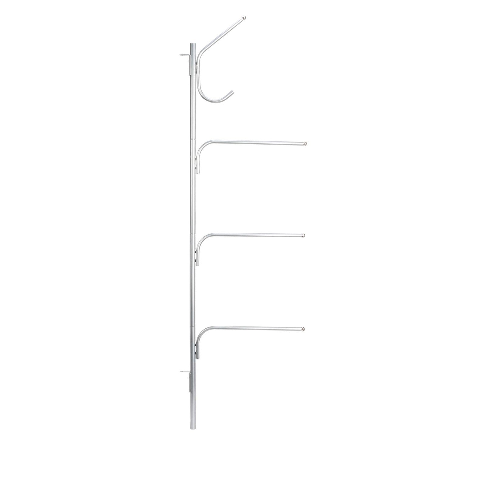 Hinge-It Clutterbuster Family Towel Bar, Silver, 4 Swiveling Bars