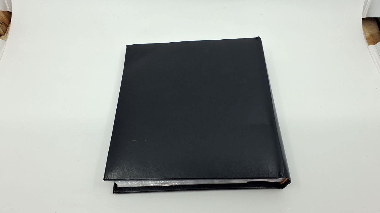 Cursive Memories Photo Album, 160 4x6, Black Faux Leather Cover