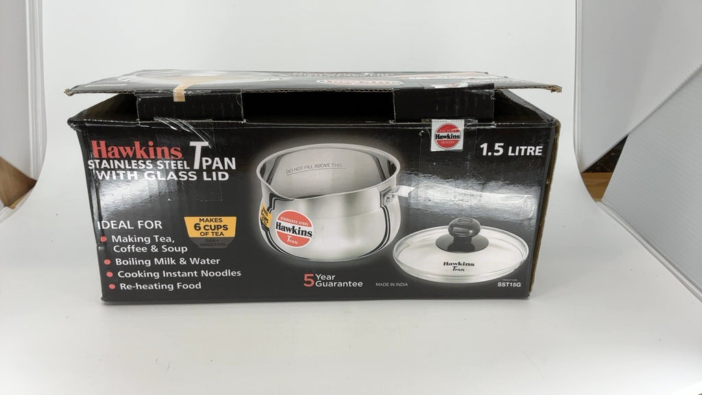 Hawkins Stainless Steel Tpan 1.5L with Glass lid