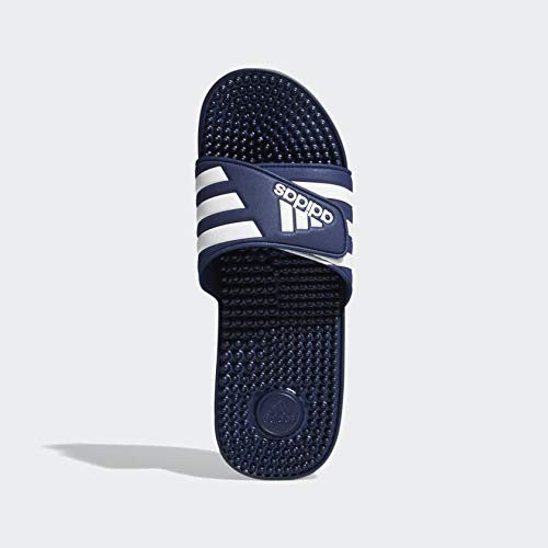 adidas Dark Blue Adissage Slides Sandal, 11 Women/10 Men