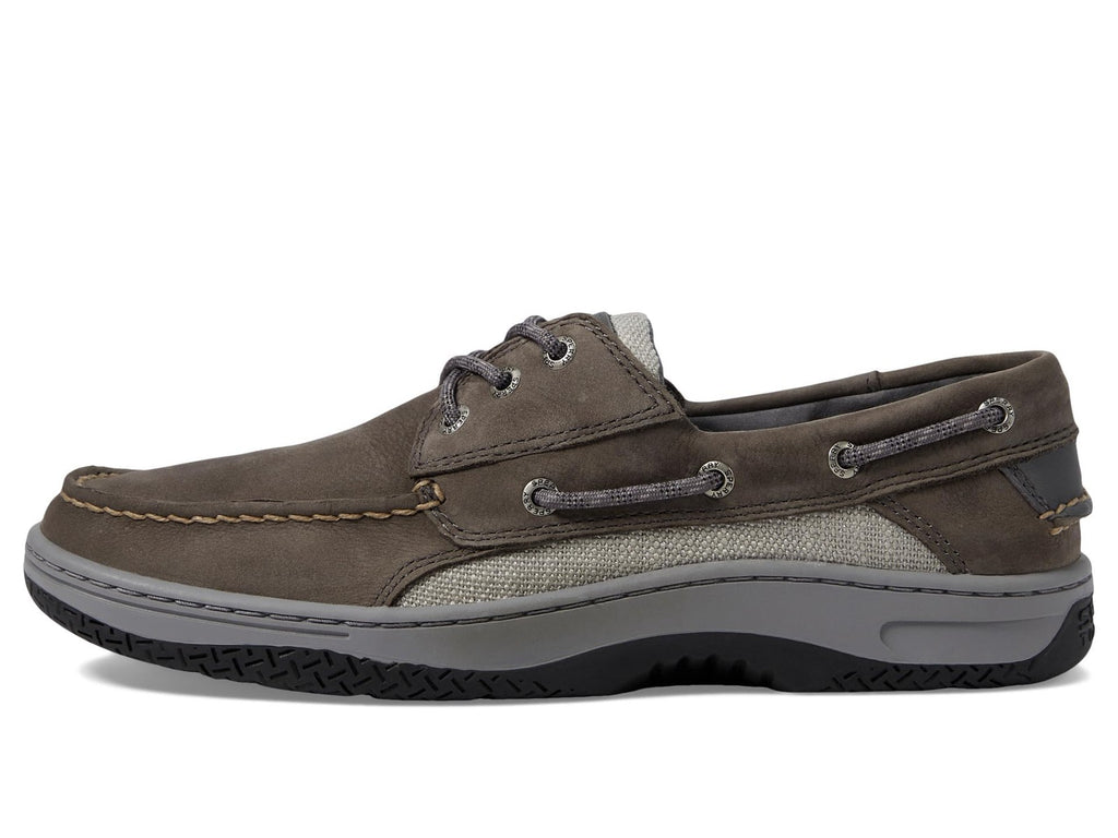 Sperry Mens Shoes Men's Billfish 3-Eye Boat Shoe, Grey Nubuck, 8.5