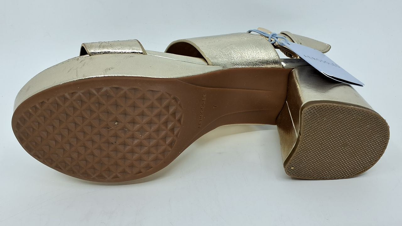 Aerosoles Women's CAMILIA Heeled Sandal, Soft Gold PU, 7 Wide