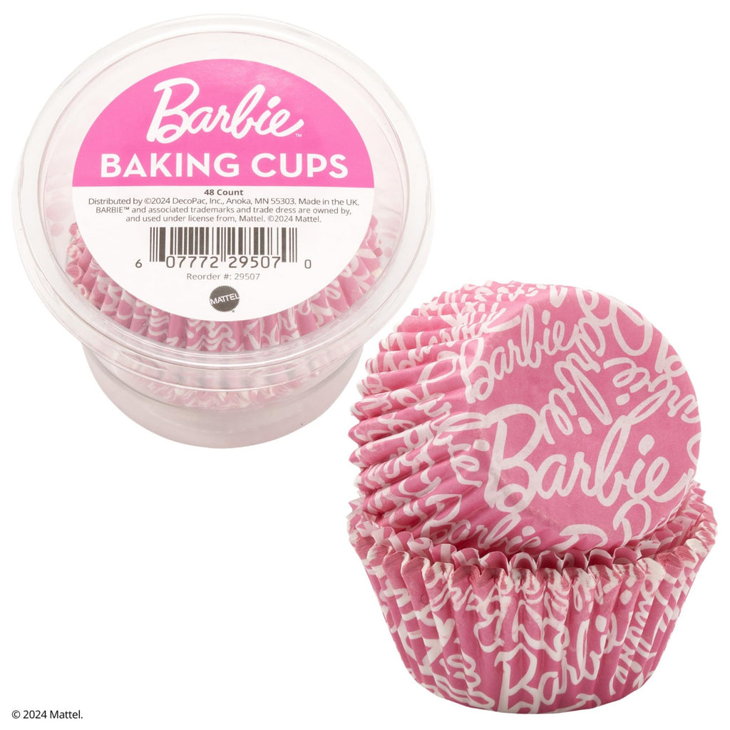 Pink Barbie Cupcake Liners 1.8in Greaseproof Paper, 48 Count