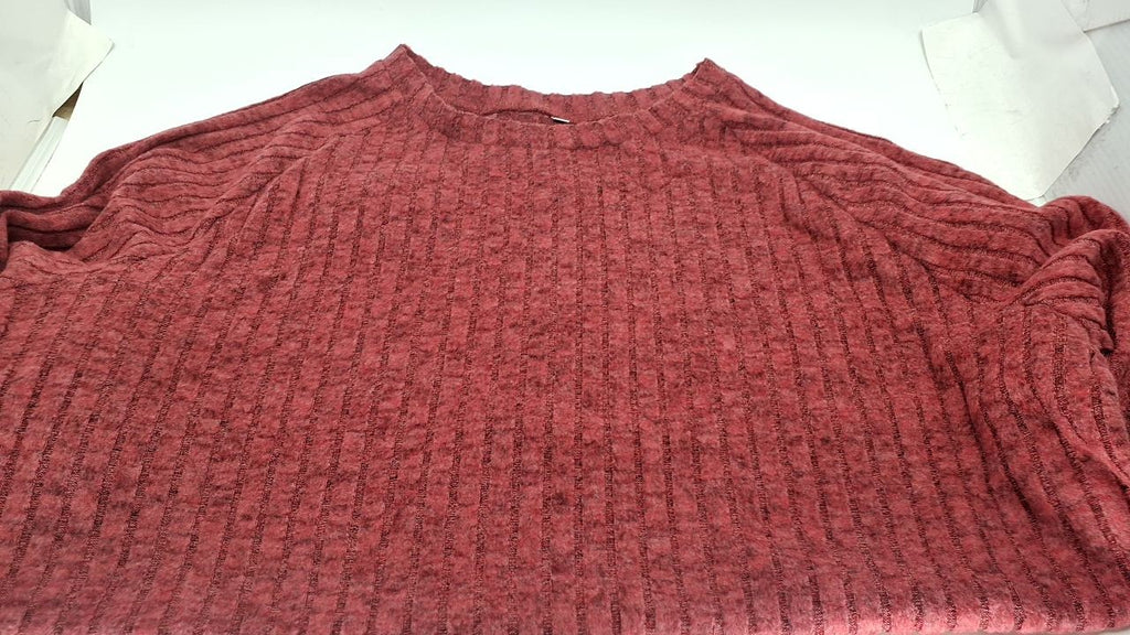 Red Thumb Hole Long Sleeve Sweatshirt for Women - Casual Style 2XL