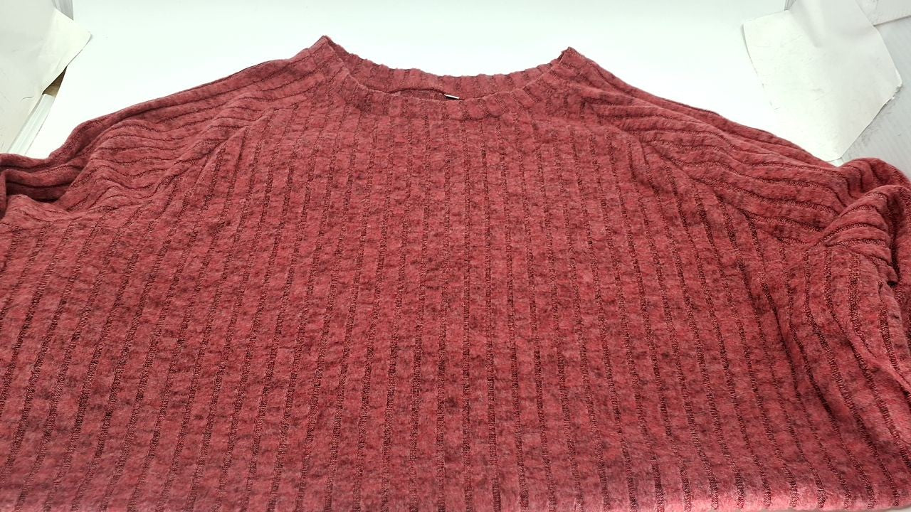 Red Thumb Hole Long Sleeve Sweatshirt for Women - Casual Style 2XL