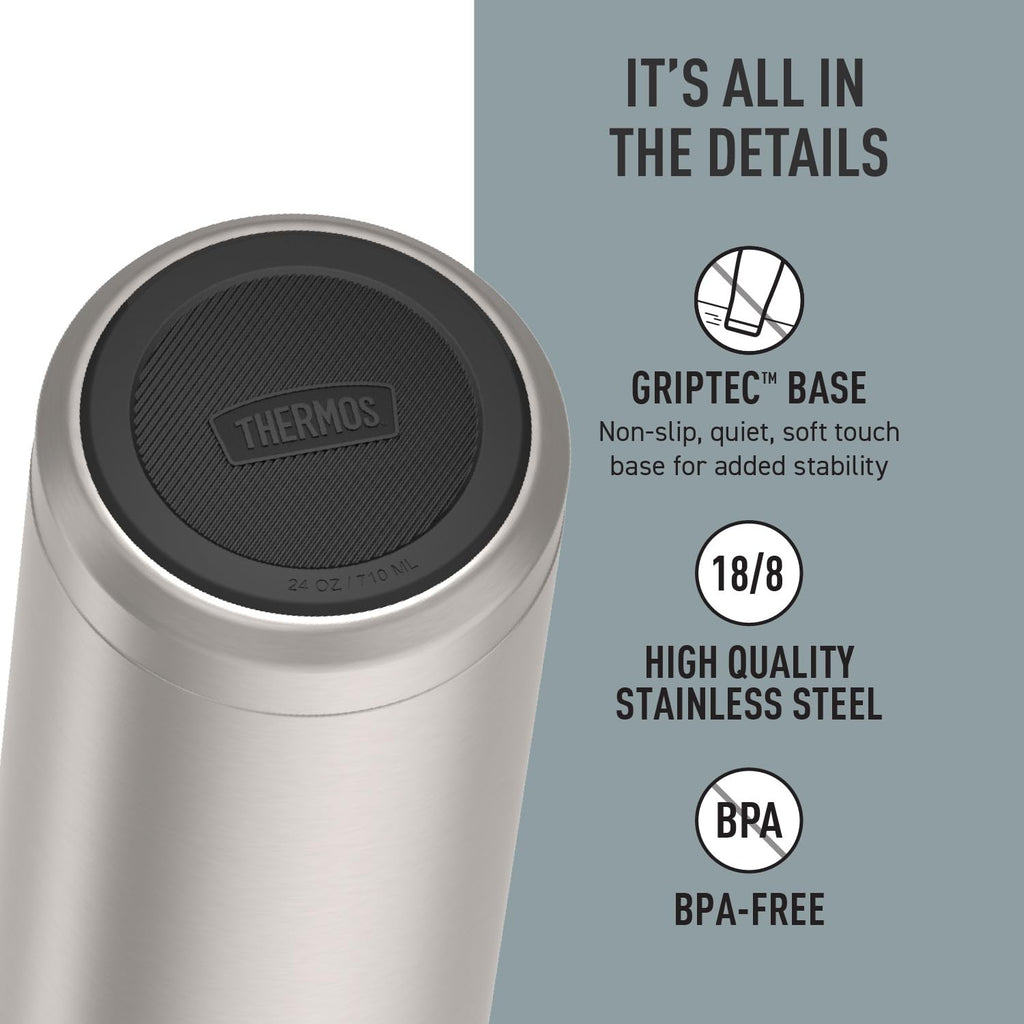 THERMOS 24oz Stainless Steel Water Bottle, Matte - Vacuum Insulated