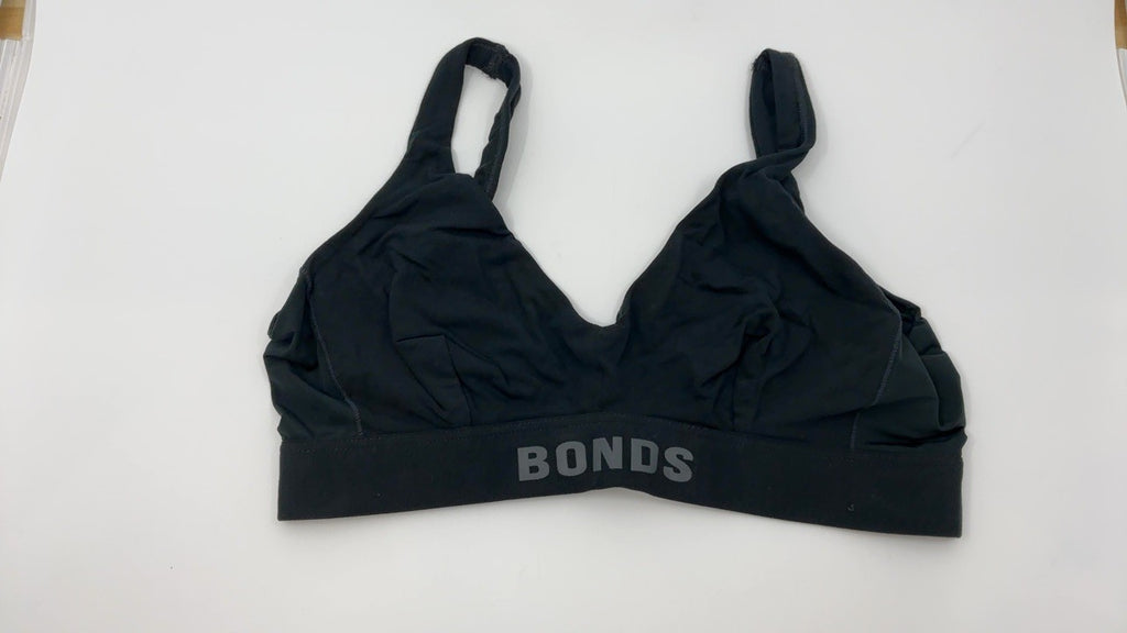 Women's Black Chafe Off Bralette, Large, Lightweight Moisture-Wicking Bra