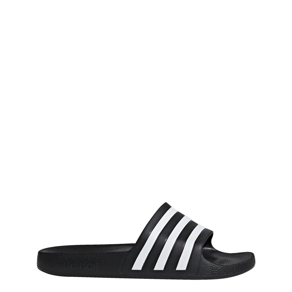 adidas unisex-adult Adilette Aqua Slides Black/White/Black 8