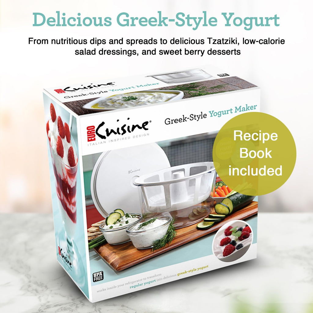 Euro Cuisine GY50 Greek Yogurt Maker, 2 Qt, BPA Free, White