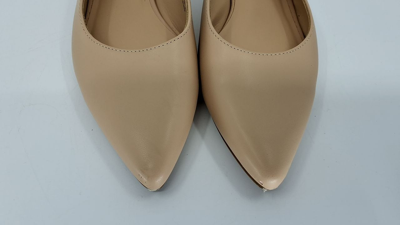 DREAM PAIRS Women’s Slingback Low Block Heels Size 8.5 Nude DWUMPU2504