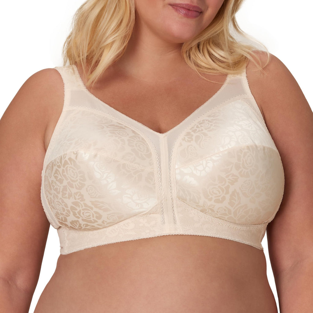 Playtex 18 Hour Wireless Bra 44D, Natural Beige, 4-Way TruSupport
