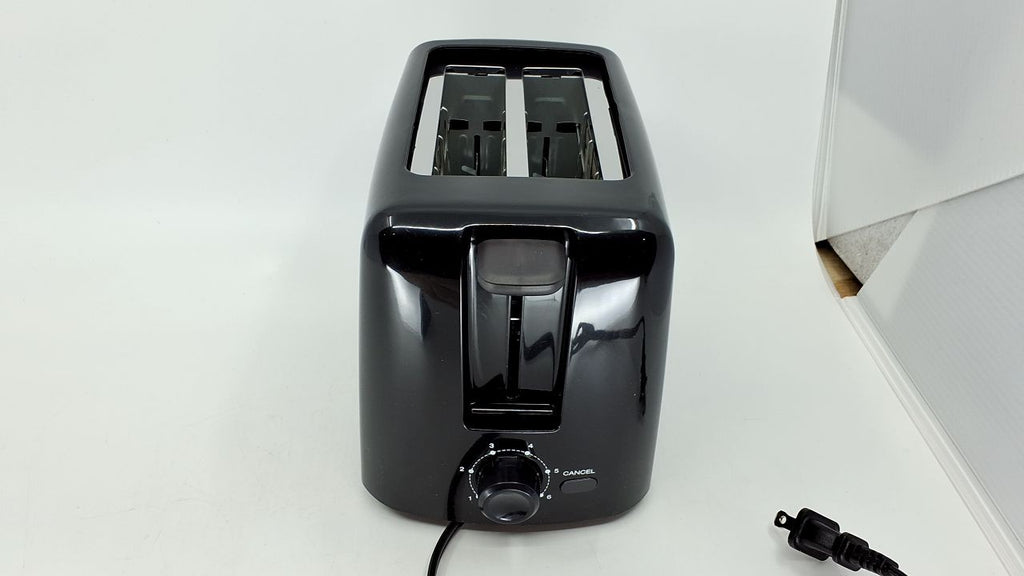 Elite Gourmet 2-Slice Toaster, Black, 6 Toast Settings, 1.25" Slots