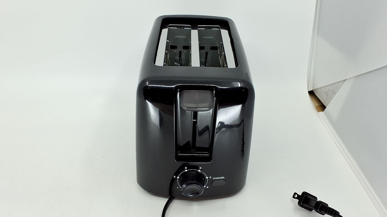Elite Gourmet 2-Slice Toaster, Black, 6 Toast Settings, 1.25" Slots