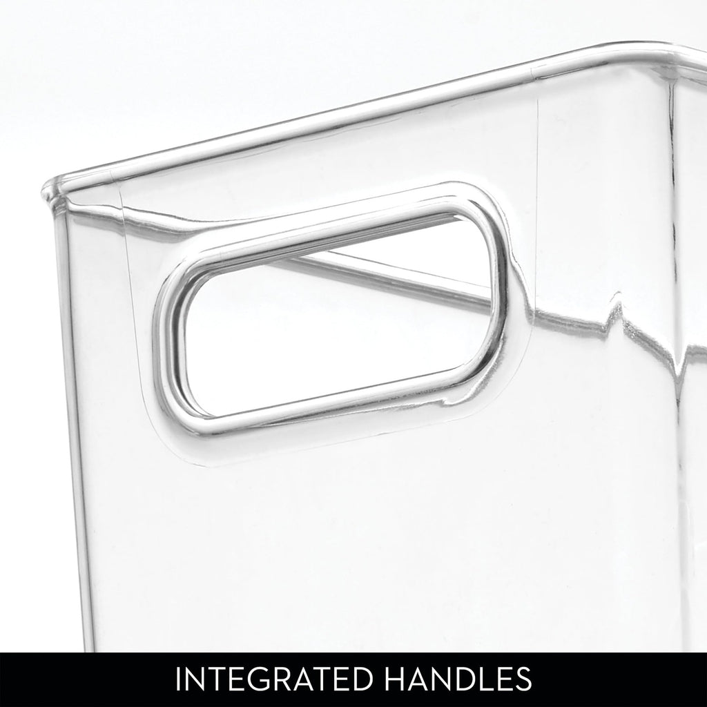 Set of 2 iDesign Pantry Bins, Clear, w/ Handles for Kitchen Organization