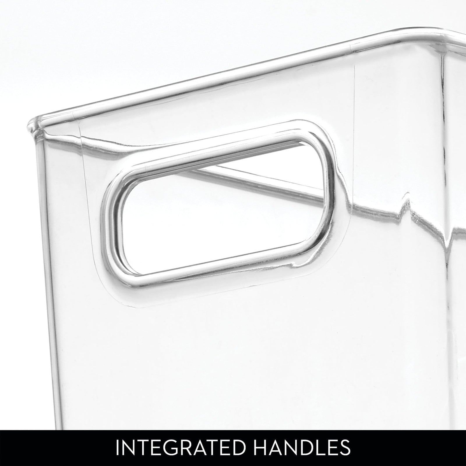 Set of 2 iDesign Pantry Bins, Clear, w/ Handles for Kitchen Organization