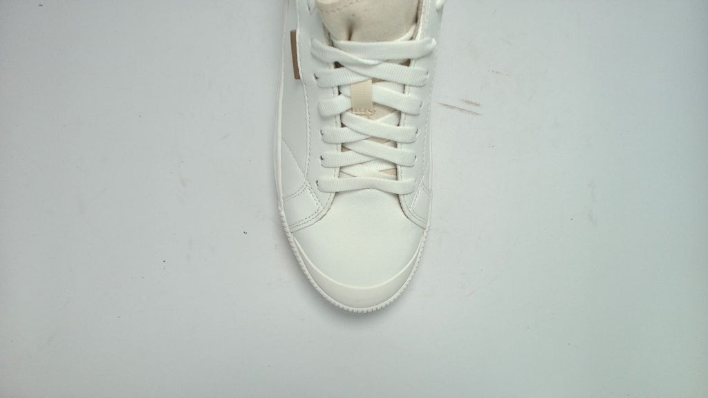 Dr Scholls Womens White Smooth Platform Lace Up Time Off Max Sneaker, 10M