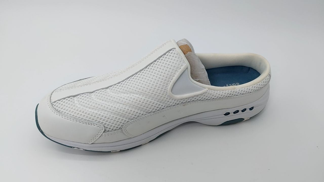 Easy Spirit womens Traveltime Mule, White 130, 11 Wide US