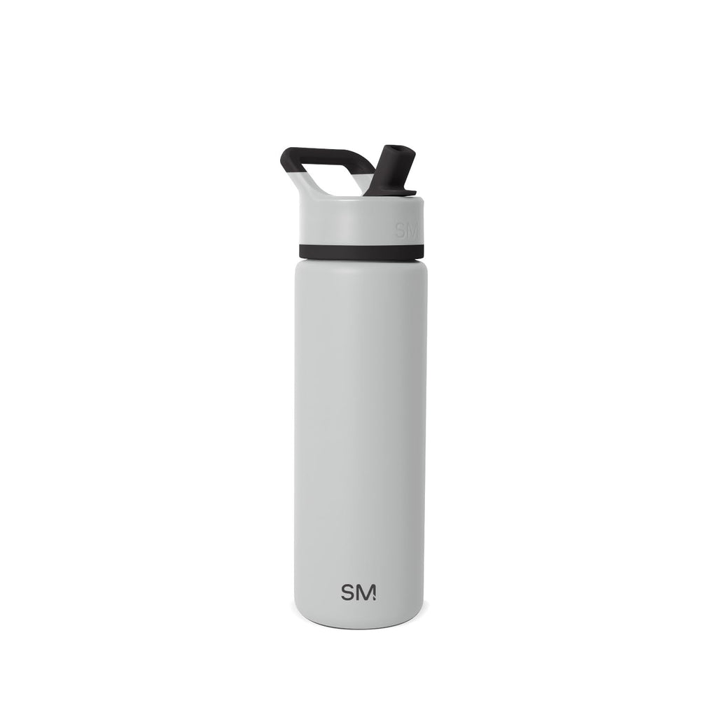 22oz Ice Gray Stainless Steel Water Bottle w/ Straw Lid - Summit Collection