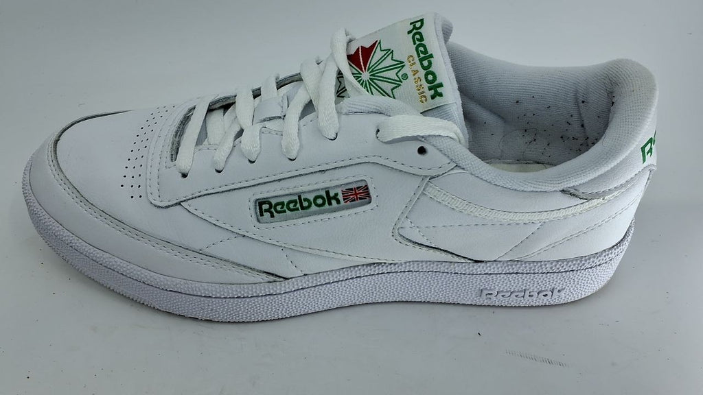 Reebok Classics Men's Club C 85 Walking Shoe, white/green, 8.5 M US