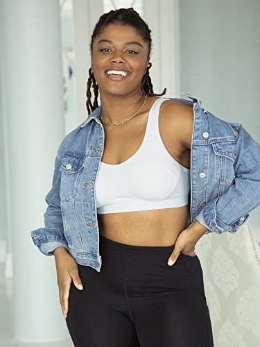 Fruit of the Loom Women's Wireless Bra, Full Coverage, Medium, Lilac