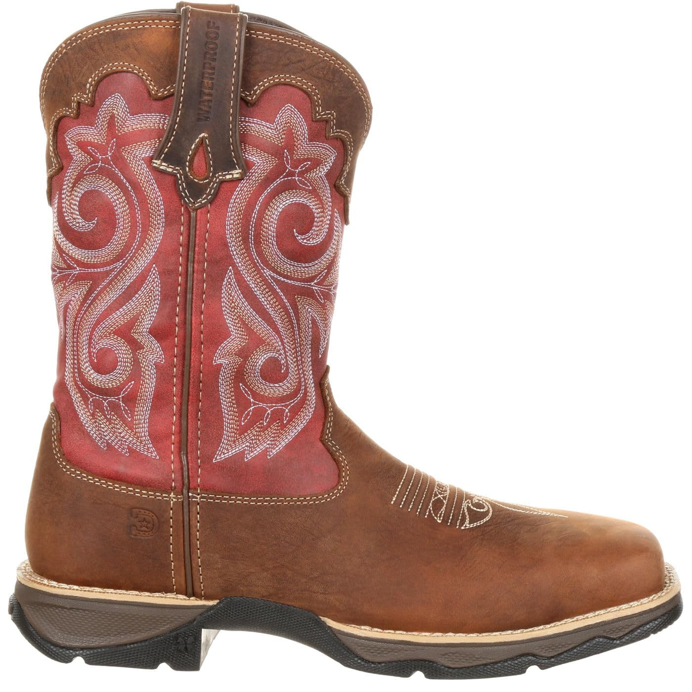Durango womens Lady Rebel Work Western Boot, Briar Brown and Rusty Red, 8 US