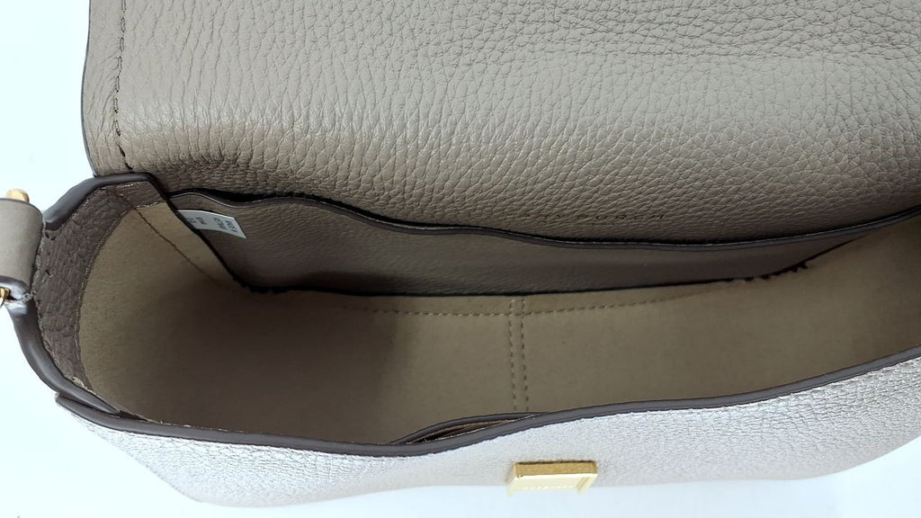 Tory Burch 144688 Thea Flap Grey Heron With Gold Hardware Women's Crossbody Bag