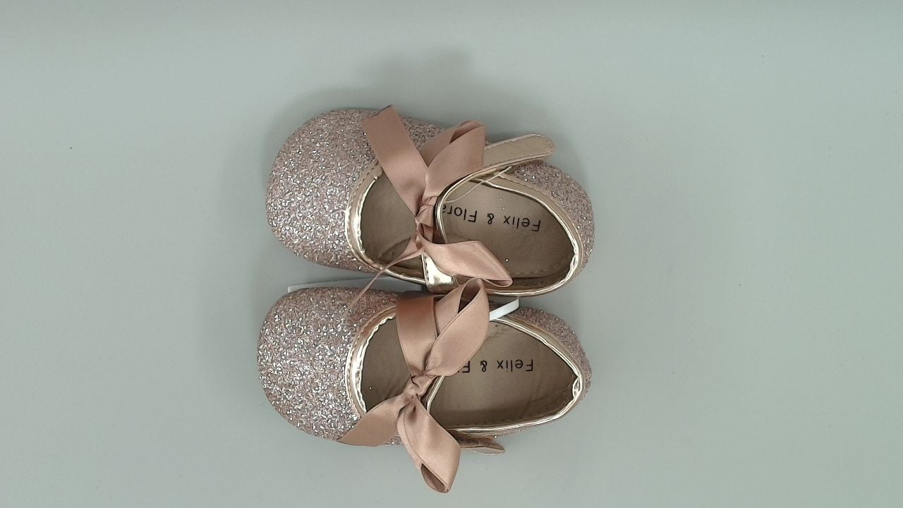 Felix & Flora Soft Sole Leather Baby Shoes - (Light Pink,12-18 Months Infant)