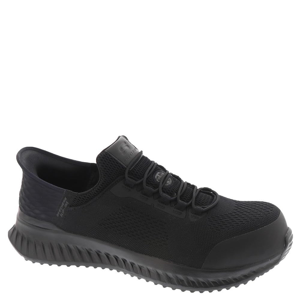 Skechers Men's Black Slip-Ins Construction Shoe Comp Toe Size 13