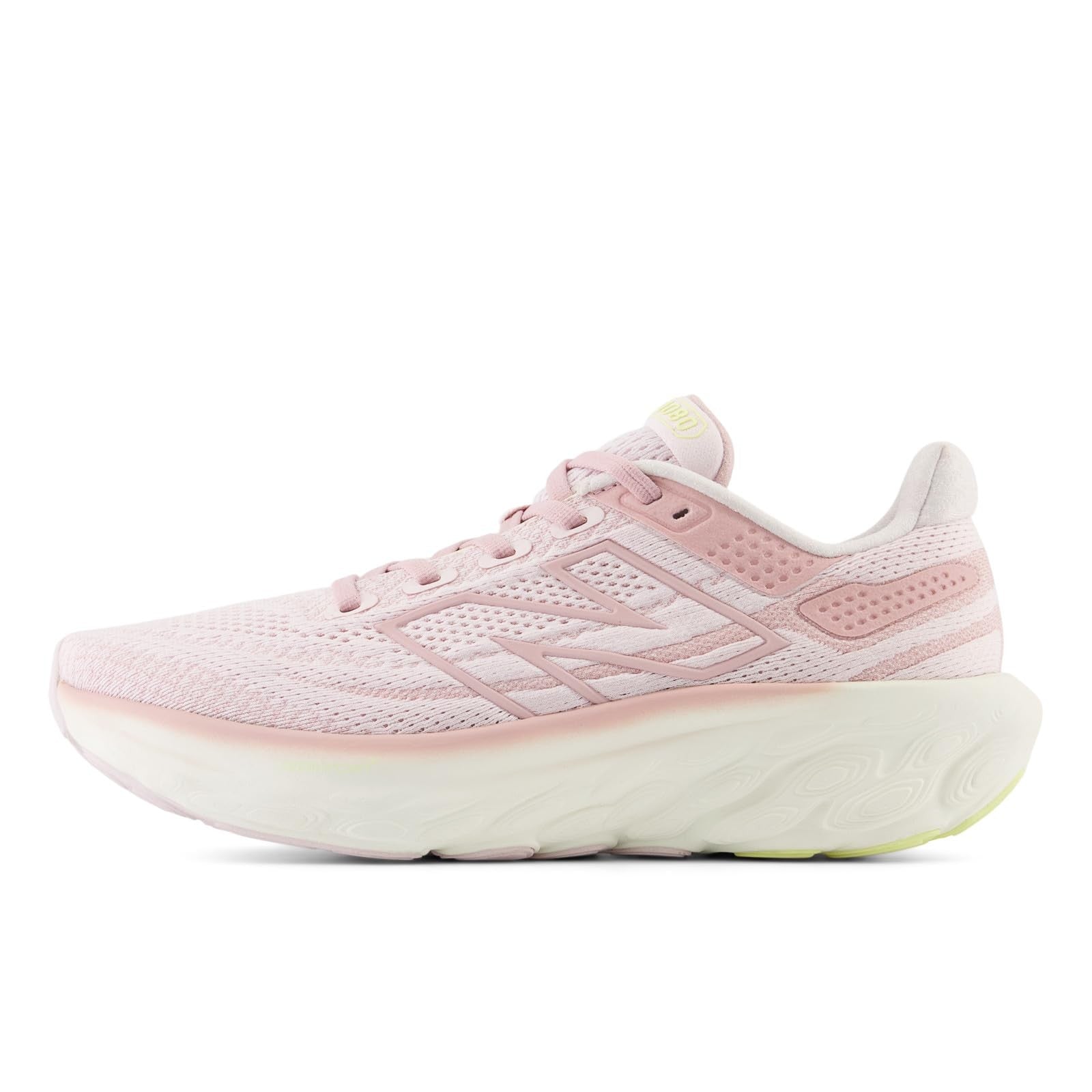 New Balance W1080V13 Women's Running Shoe 12 X-Wide Pink Granite/Limelight
