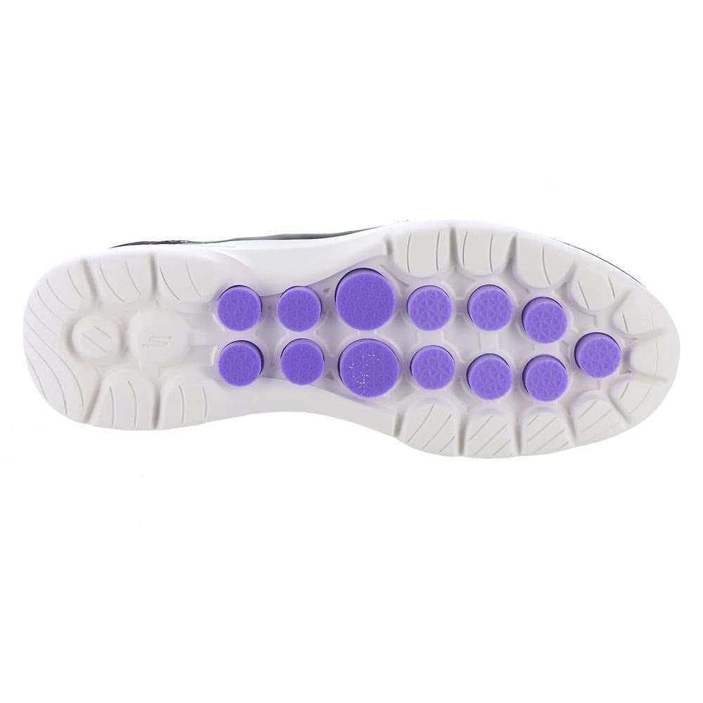 Skechers Women's Hands Free Slip-ins Go Walk 6 Sneakers, 8.5 Black/Lavender