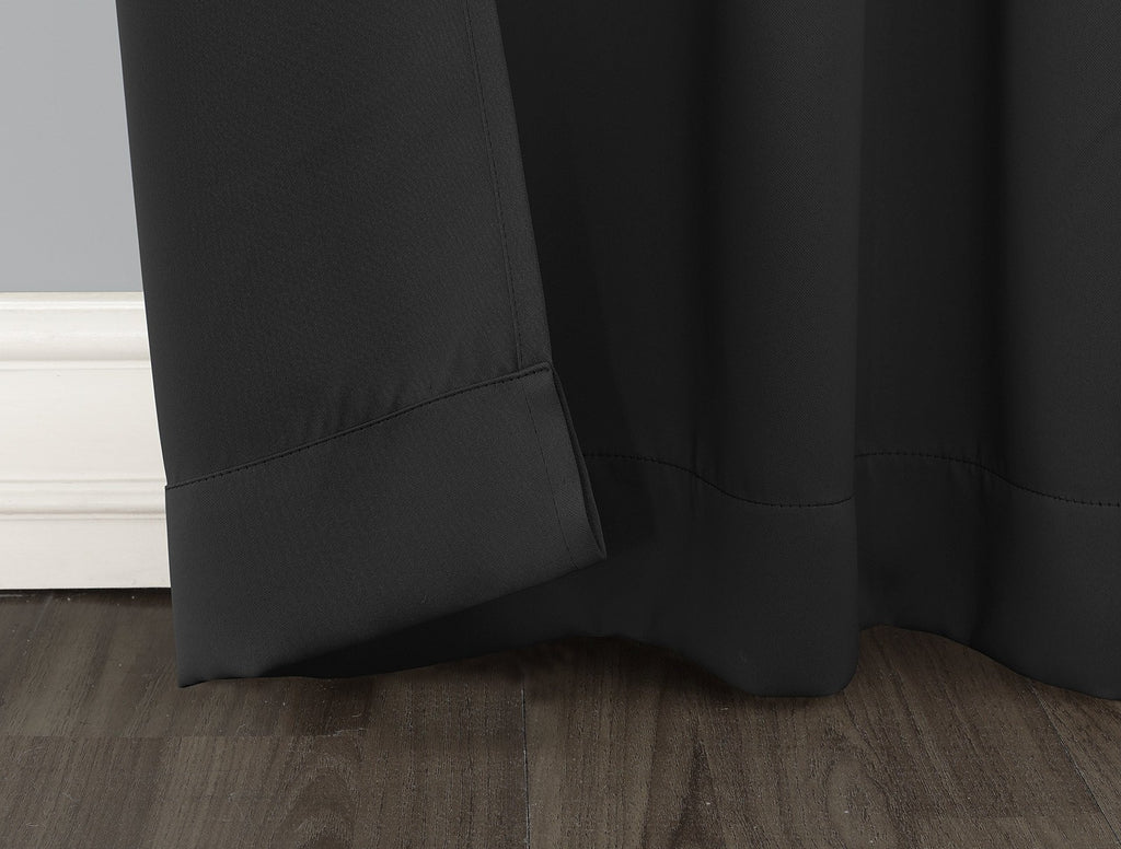 Sun Zero Easton Blackout Curtain Panel 40x63 in Black Polyester
