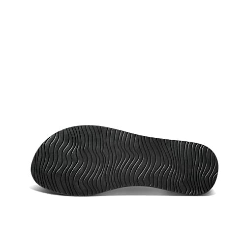 Womens Reef Dreams Flip Flops, Black/Black, Size 8, Memory Foam Cushion