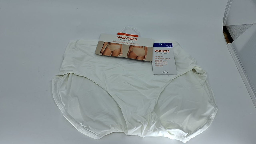 Warner's Smooth It Over Front-Smoothing High Waist Hi-Cut RT9021P White
