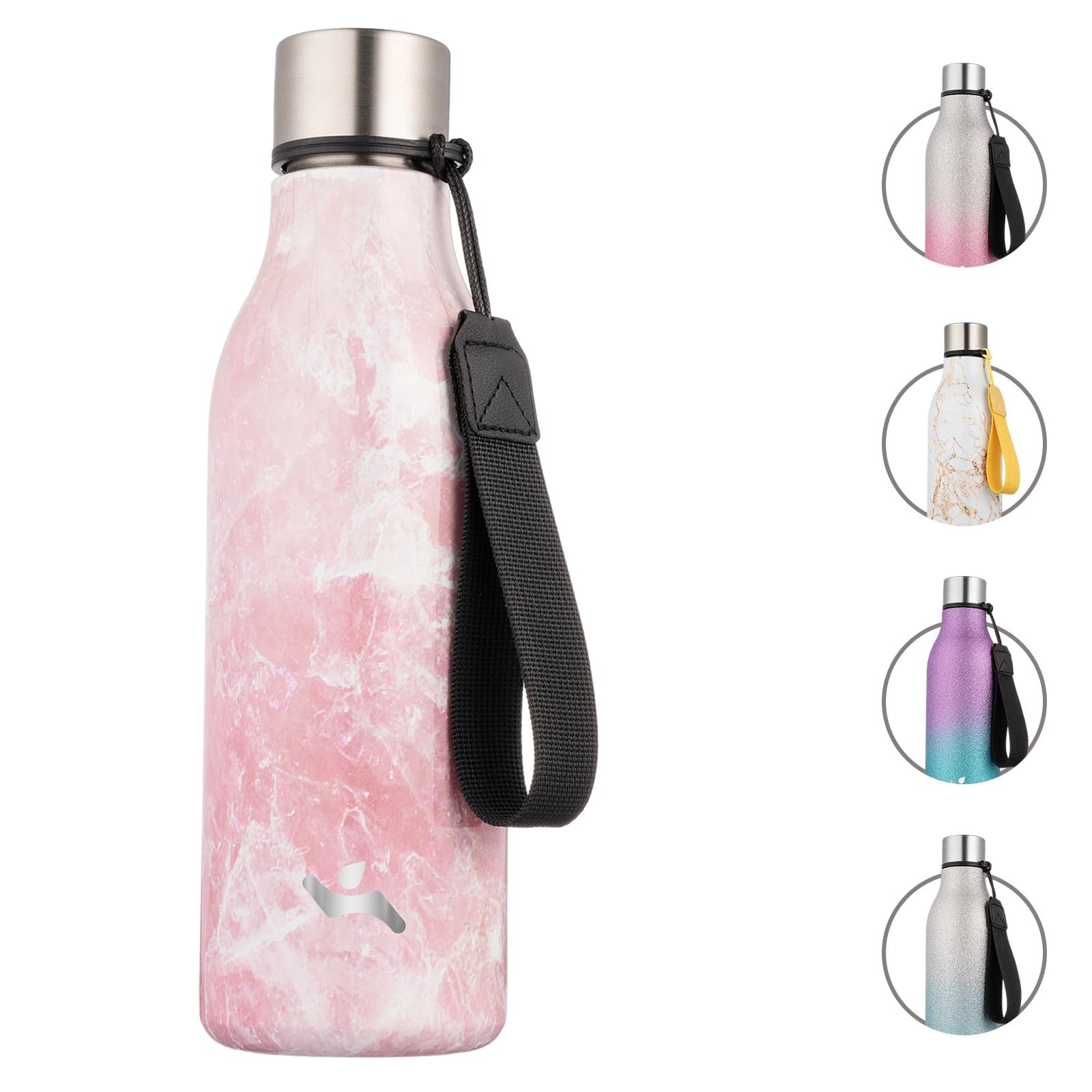 Konokyo 18oz Insulated Water Bottle, Blossom, Stainless Steel Thermos
