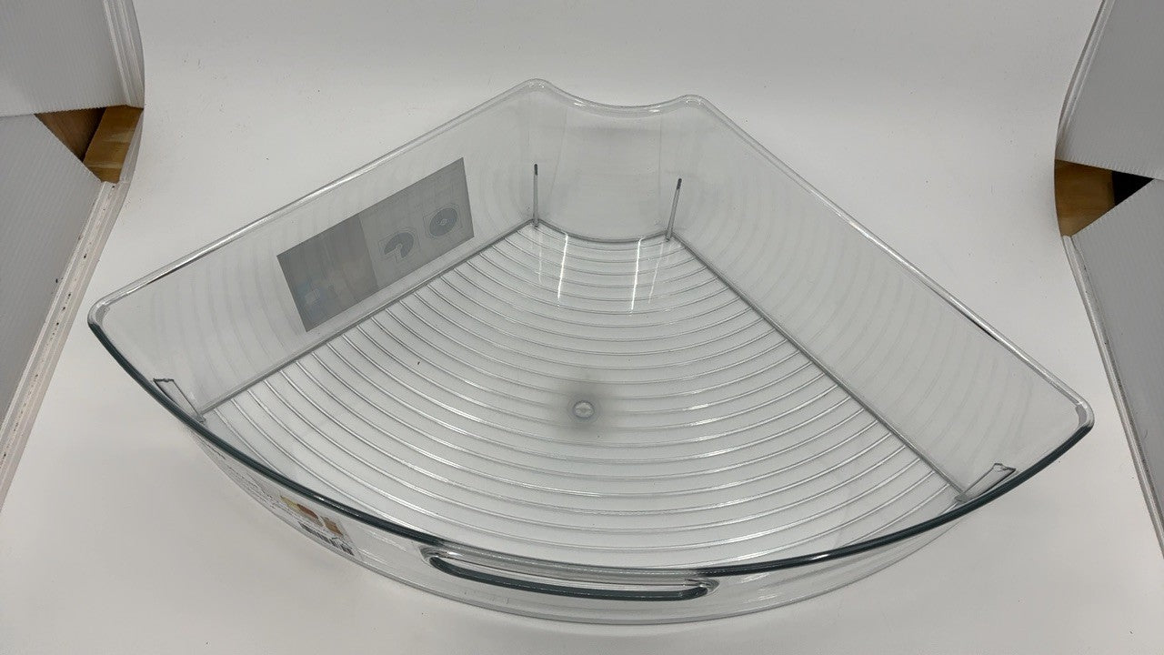 Clear 1/4 Wedge Lazy Susan Organizer Bin - Kitchen Storage