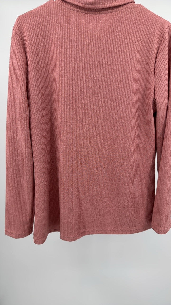 Half Zip Long Sleeve Knit Top