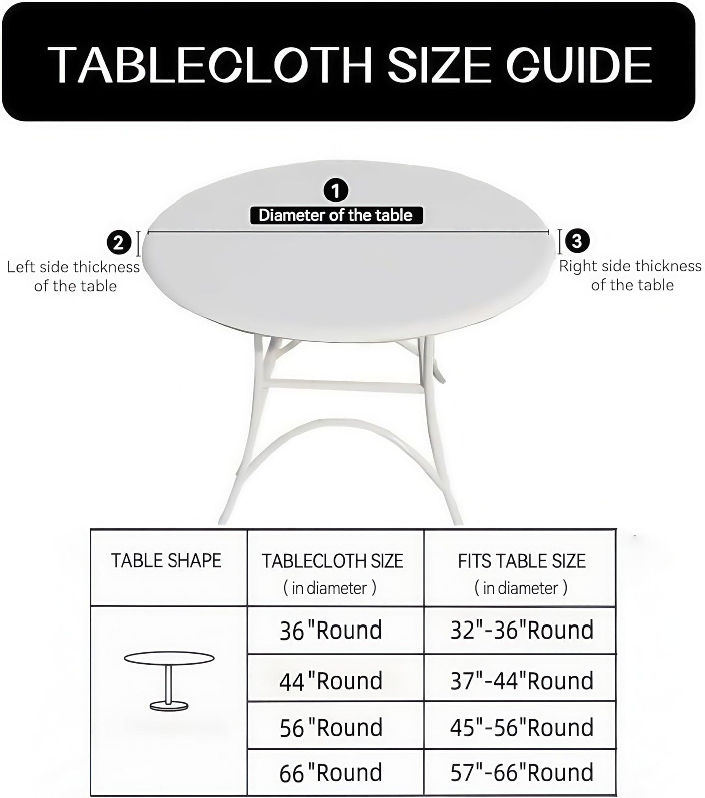 Round Vinyl Fitted Tablecloth 32-36 In, Elastic Edge, Weave Design