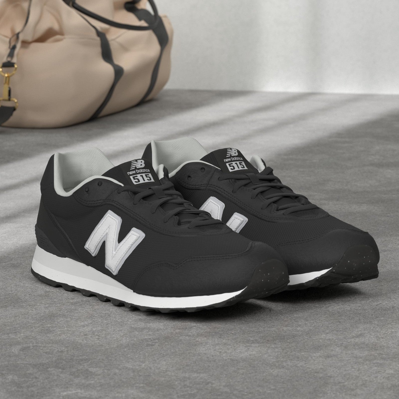 New Balance Men's 515 V3 Sneaker, Black/White/Aluminum Grey, 9 X-Wide