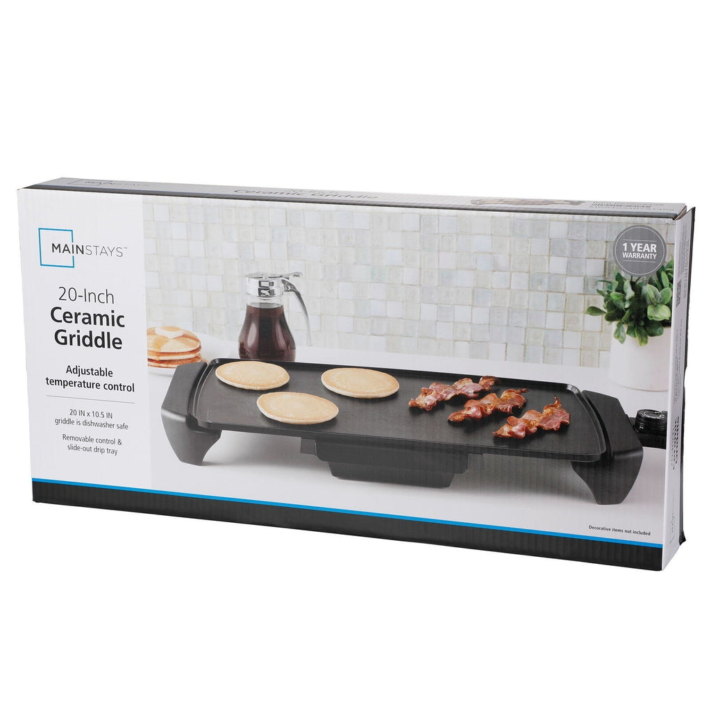 Mainstays Electric Griddle, Dishwasher Safe Parts 1500 W
