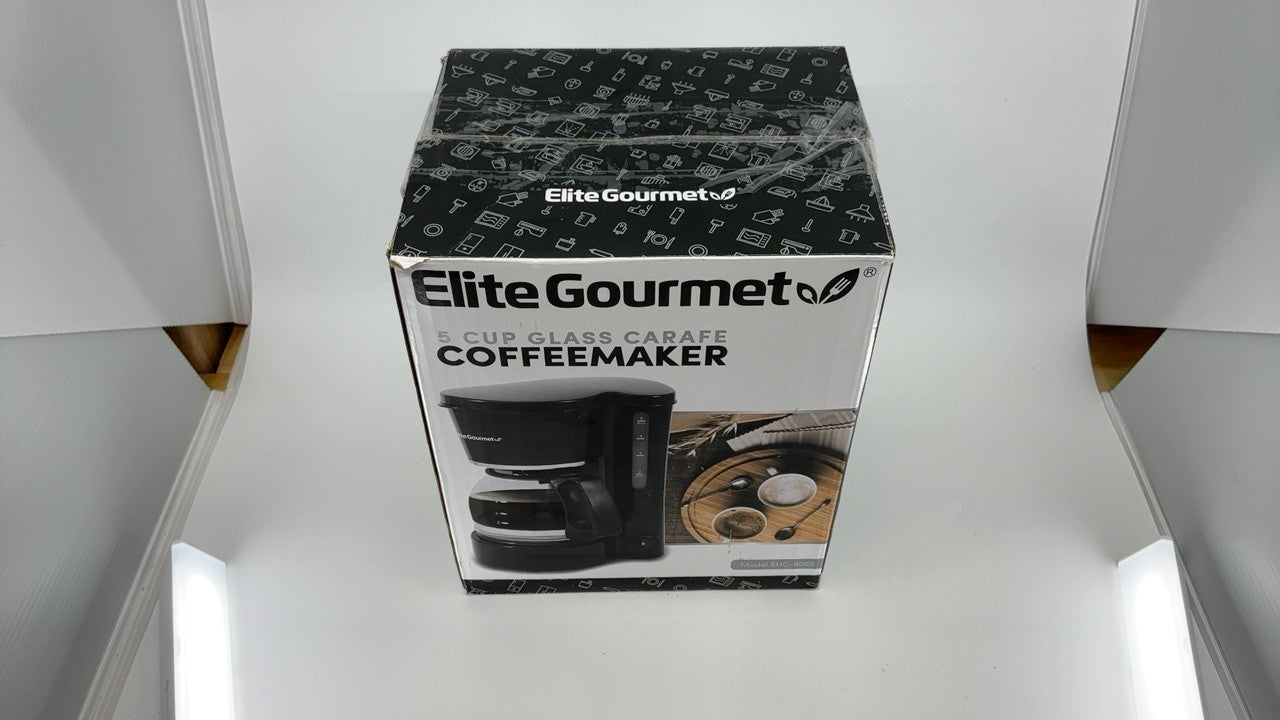Automatic 5-Cup Coffee Maker w/ Reusable Filter & Water Level Indicator