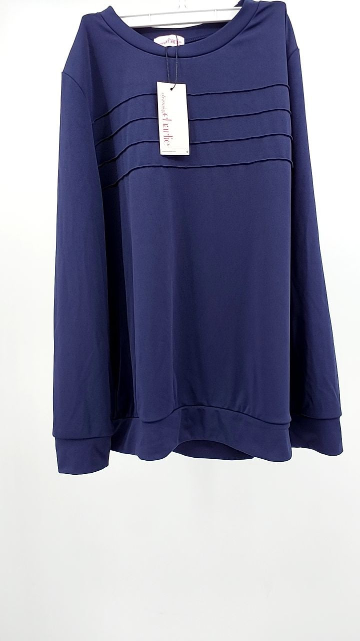 Full Size Casual Long Sleeve Top and Pants Set Plus Size