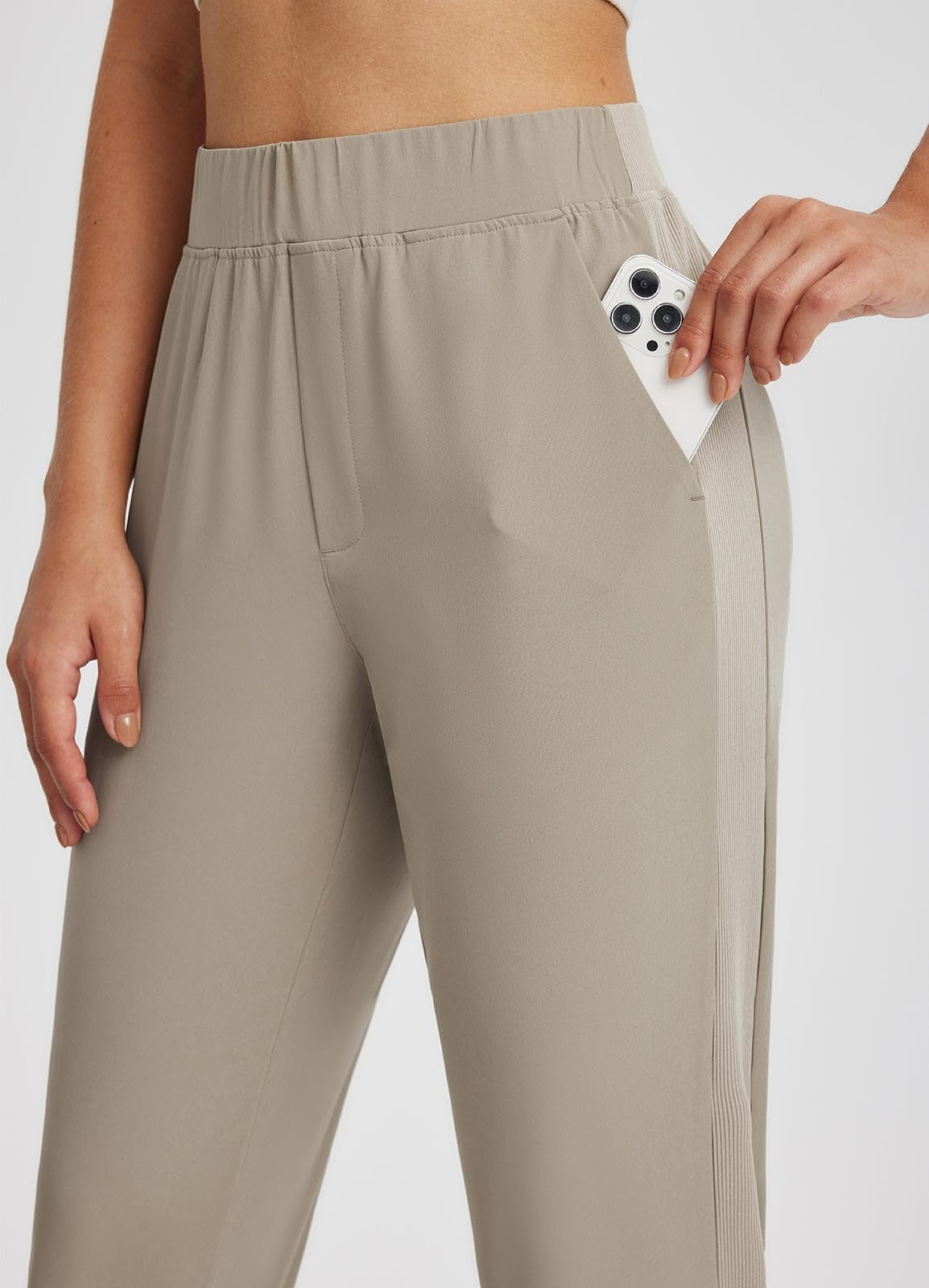 Women's UPF50+ Golf Pants Brown S by BALEAF, Lightweight & Stretch