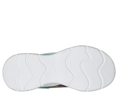 Skechers Kids Wavy Beams Sneaker, Navy/Multi, 12 US Unisex Little Kid