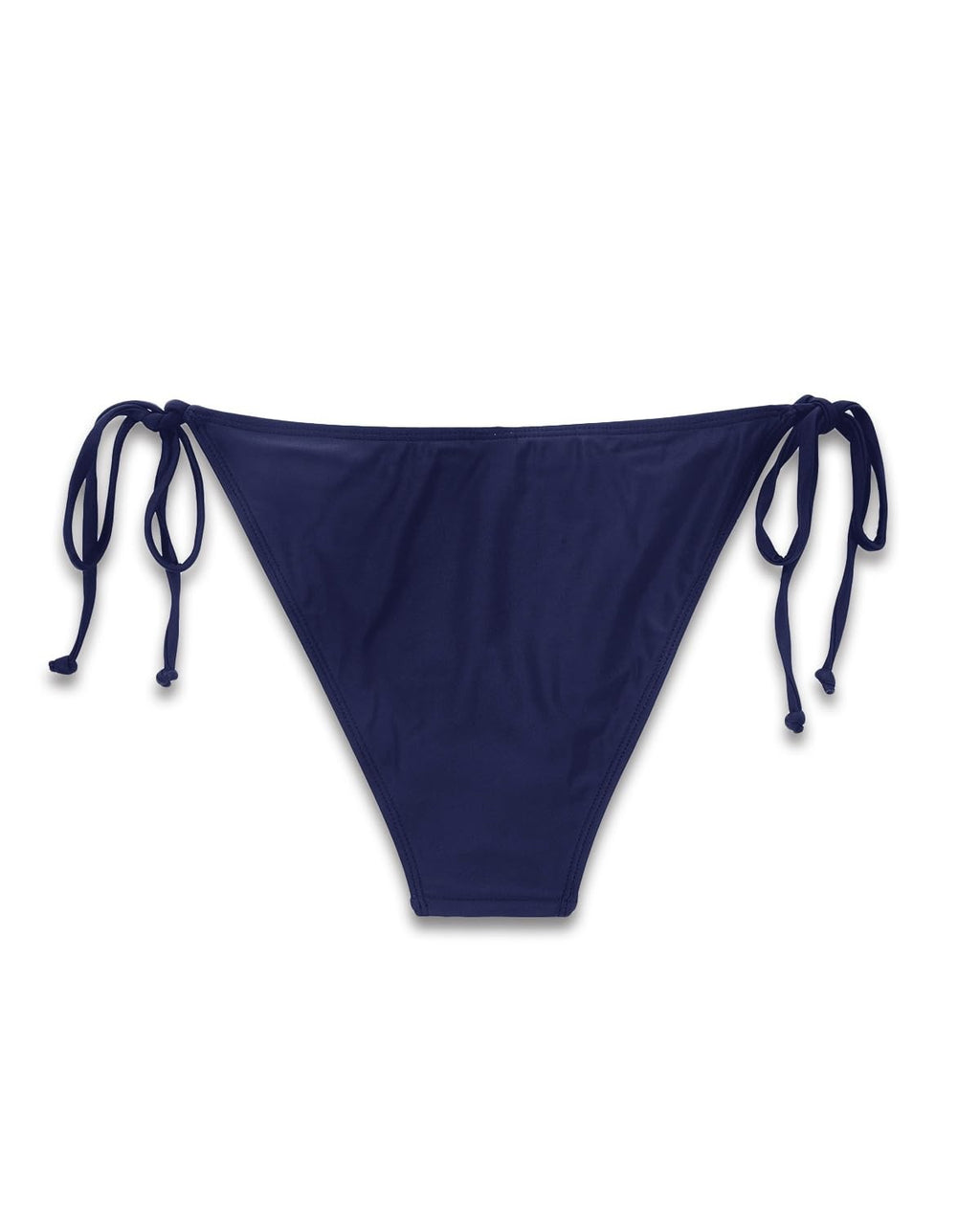 Navy Blue Bikini Bottoms XS w/ Adjustable Ties & Moderate Coverage