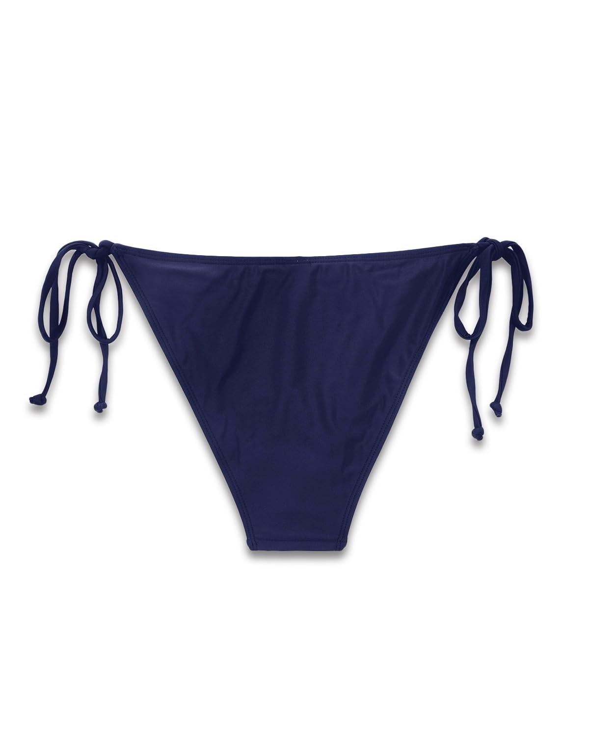 Navy Blue Bikini Bottoms XS w/ Adjustable Ties & Moderate Coverage