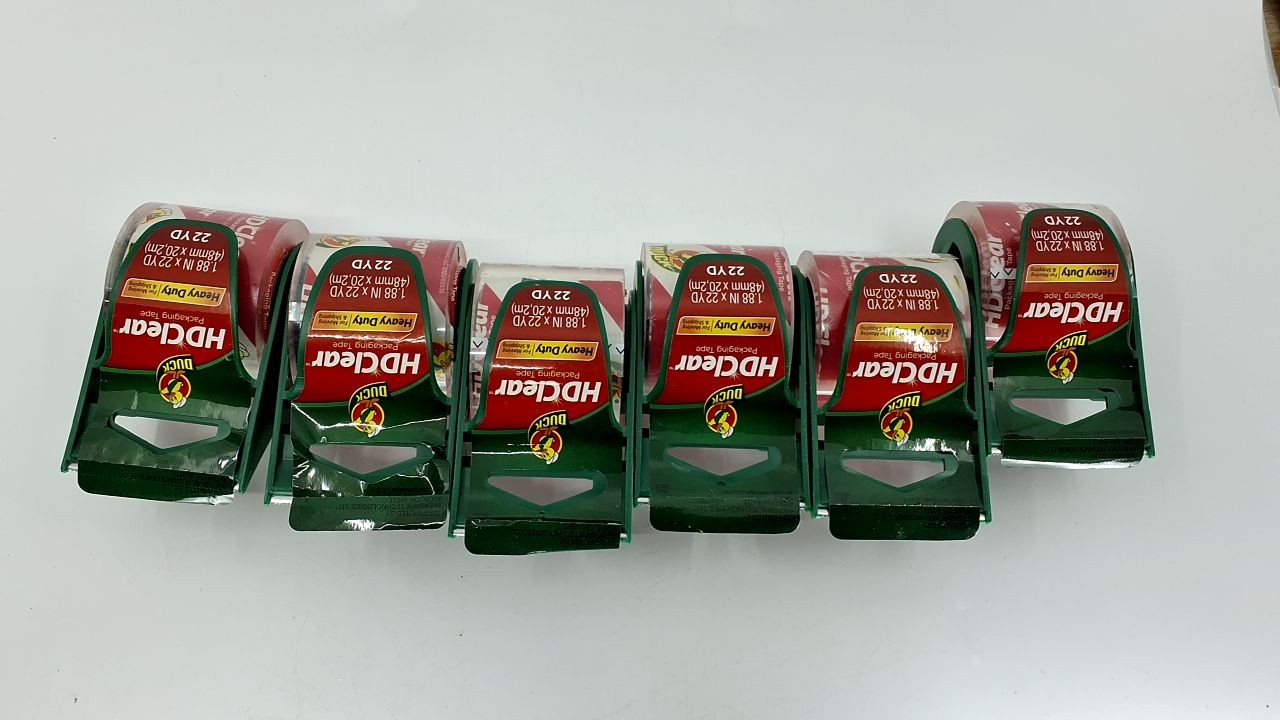 Duck Heavy Duty Clear Tape - 6 Rolls, 1.5 In. Core, Shipping & Moving