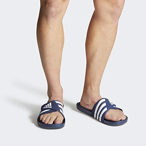 adidas Dark Blue Adissage Slides Sandal, 11 Women/10 Men